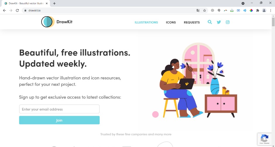 5 situs ilustrasi gratis: drawkit.io